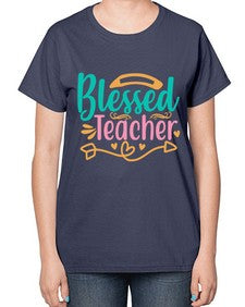 blessed teacherr 633# - teacher-  Ladies T-Shirt