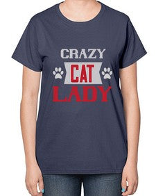 crazy cat lady Style 44# - cats-  Ladies T-Shirt