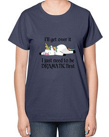 dramatic unicorn 96# - unicorn-  Ladies T-Shirt