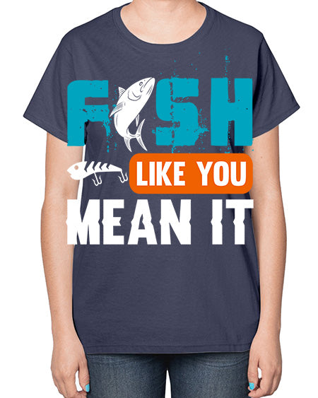 fish like you mean it png 81# - shark-fish-  Ladies T-Shirt