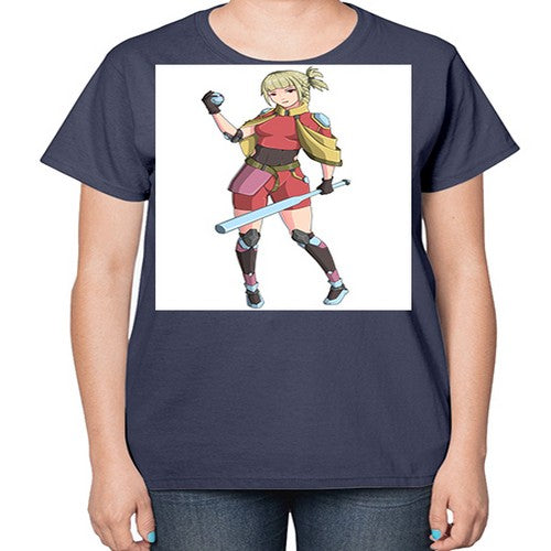 girl bring stick3# - anime-  Ladies T-Shirt