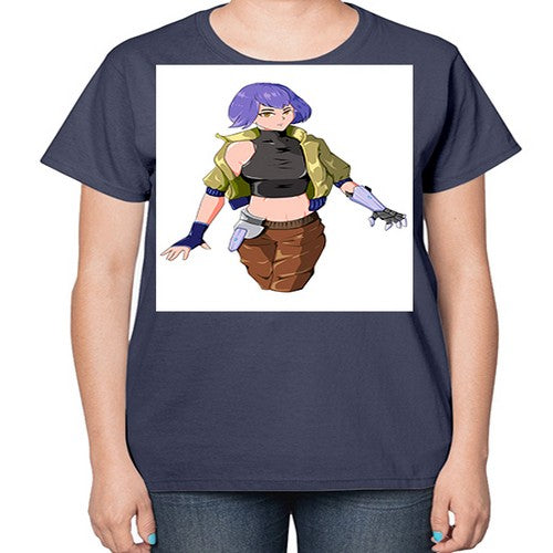 girl with gauntlet169# - anime-  Ladies T-Shirt