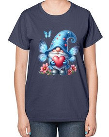gnome with butterfly 01# - gnome-  Ladies T-Shirt