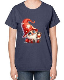 gnome with butterfly 04# - gnome-  Ladies T-Shirt