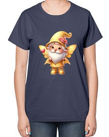 gnome with butterfly 05# - gnome-  Ladies T-Shirt