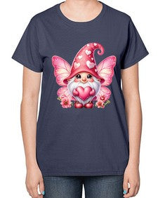 gnome with butterfly 08# - gnome-  Ladies T-Shirt
