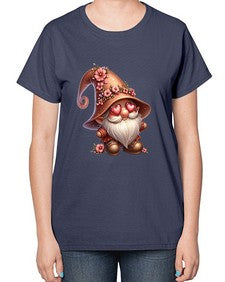 gnome with butterfly 15# - gnome-  Ladies T-Shirt