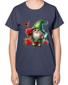 gnome with butterfly 26# - gnome-  Ladies T-Shirt
