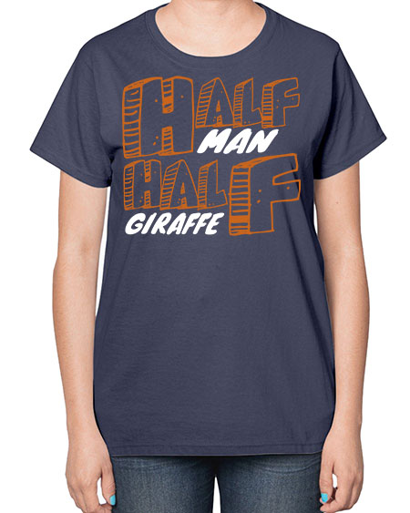 half man half giraffe - giraffee-  Ladies T-Shirt