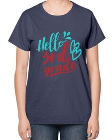 hallo third grade 231# - third grade-  Ladies T-Shirt