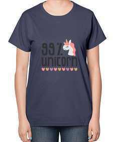 ninety nine percents unicorn 6879# - unicorn-  Ladies T-Shirt