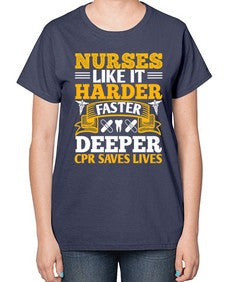 nurses like it harder Style 1245# - nurse-  Ladies T-Shirt