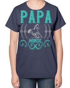 papa horse Style 26# - horse-  Ladies T-Shirt