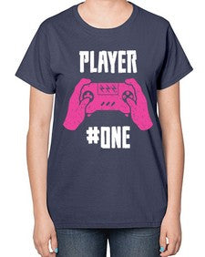 player one 147# - video games-  Ladies T-Shirt