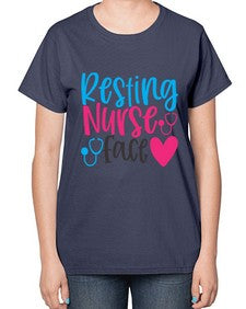 resting nurse face Style 1354# - nurse-  Ladies T-Shirt