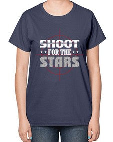 shoot for the stars 1390# - nurse-  Ladies T-Shirt