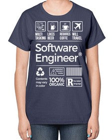 software engineer 1409# - engineer-  Ladies T-Shirt