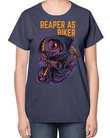 source reaper as biker 1102# - art pop art-  Ladies T-Shirt