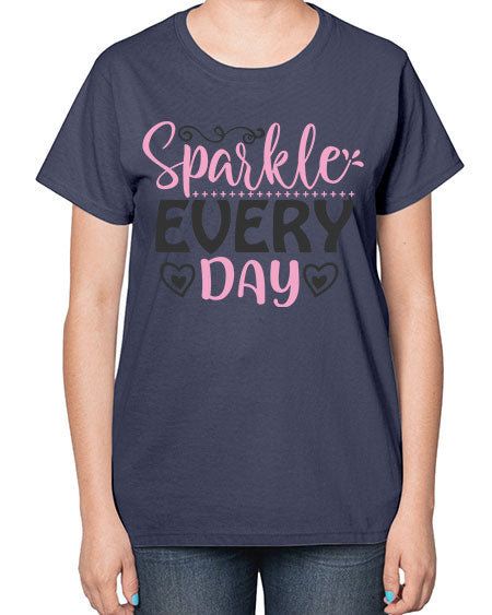 sparkle every day Style 1# -makeup  Ladies T-Shirt