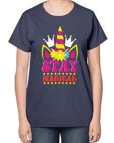 stay magical 425# - unicorn-  Ladies T-Shirt