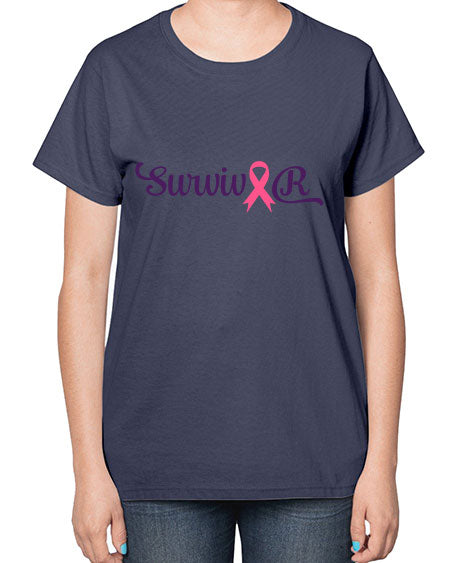 survivor Style 3# - breast cancer-  Ladies T-Shirt
