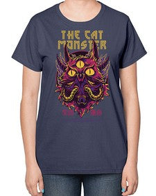 the cat monster gdkkj 1148# - art pop art-  Ladies T-Shirt