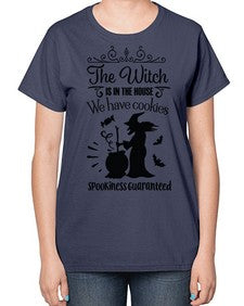 the witch is in the house sign 20# - witch-  Ladies T-Shirt