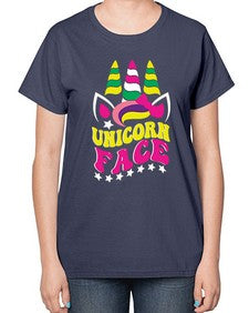 unicorn face 459# - unicorn-  Ladies T-Shirt