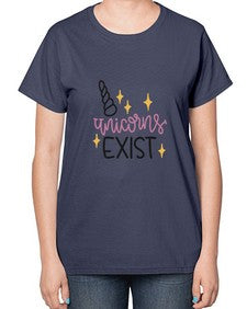 unicorns exist 537# - unicorn-  Ladies T-Shirt