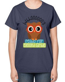 whooos ready for second grade 1007# - second grade-  Ladies T-Shirt