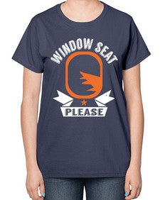 window seat please  51# - airplane-  Ladies T-Shirt