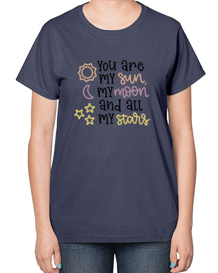 youaremysunmymoonandallmystars 1# - moon-  Ladies T-Shirt