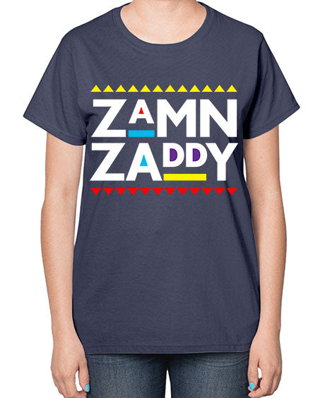 zamn zaddy 1# - black words and phrases-  Ladies T-Shirt