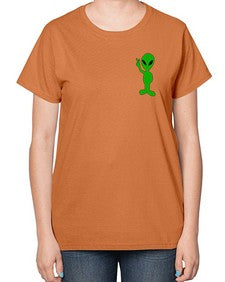 Alien in Pocket Side 3# - ufo-  Ladies T-Shirt