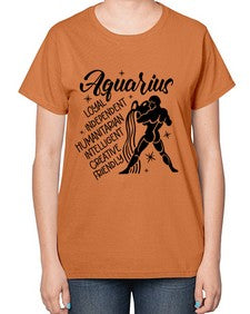 Aquarius 72# - aquarius-  Ladies T-Shirt