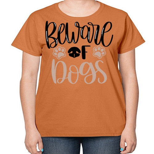 Beware Of Dogs Style 33# - dogs-  Ladies T-Shirt