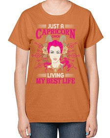 Capricorn chick 193# - capricorn-  Ladies T-Shirt