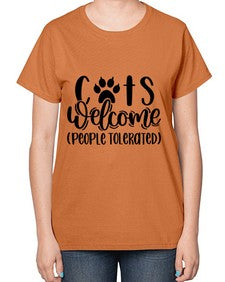 Cats Welcome Style 91# - cats-  Ladies T-Shirt