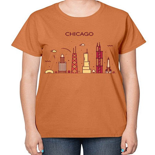 Chicago 572# - cities-  Ladies T-Shirt