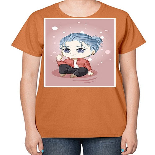 Cute little boy silver hair 78# - anime-  Ladies T-Shirt