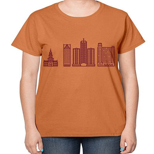 DetroitMI 664# - cities-  Ladies T-Shirt