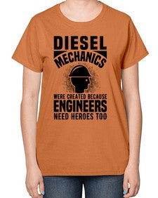 Diesel mechanics Style 709# - engineer-  Ladies T-Shirt