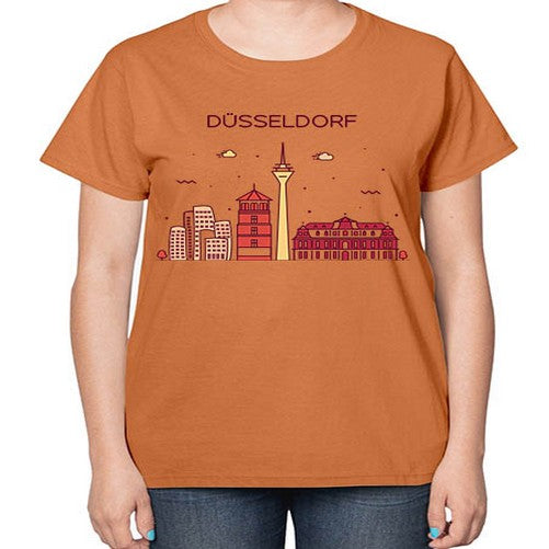 Dusseldorf 698# - cities-  Ladies T-Shirt