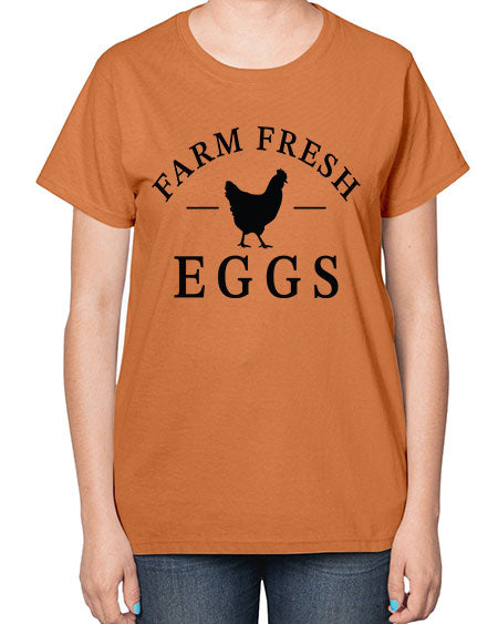 Farm Fresh Eggs - chicken-  Ladies T-Shirt