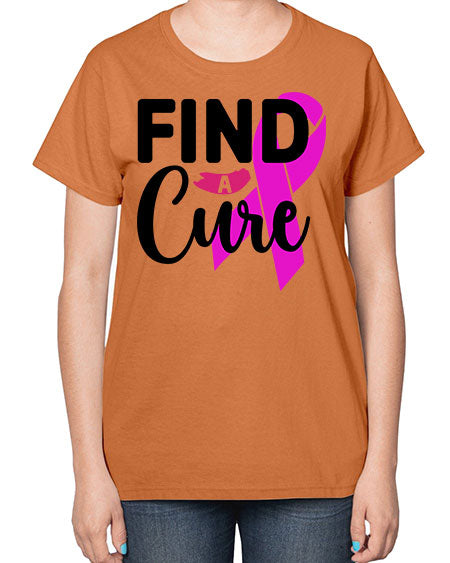 Find a Cure 26# - breast cancer-  Ladies T-Shirt