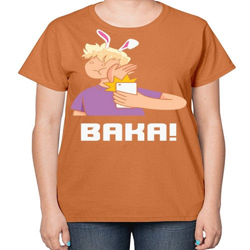 Funny Anime Baka Rabbit Slap Anime 228# - anime-  Ladies T-Shirt