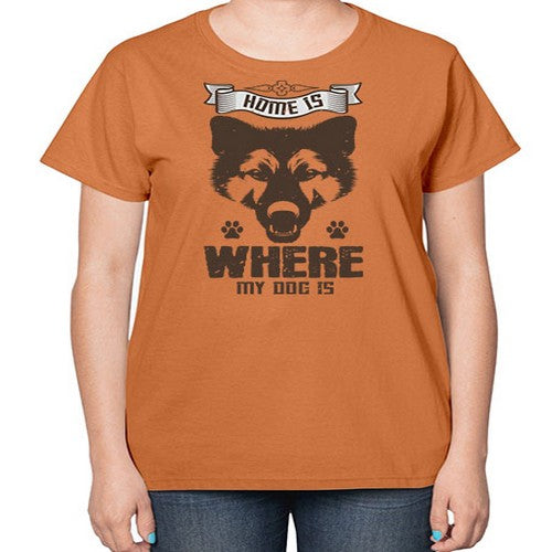 Home Is Where My Dog Is Style 202# - dogs-  Ladies T-Shirt