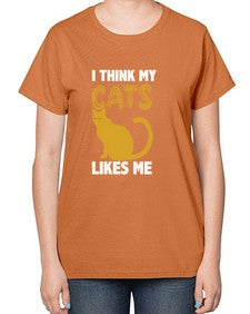 I Think My Cats - cats-  Ladies T-Shirt