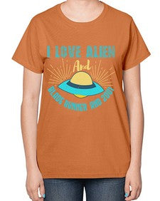 I love alien and blade runner 18# - ufo-  Ladies T-Shirt