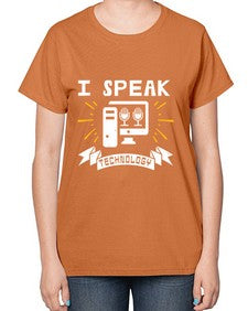 I speak technology 37# - computer-  Ladies T-Shirt